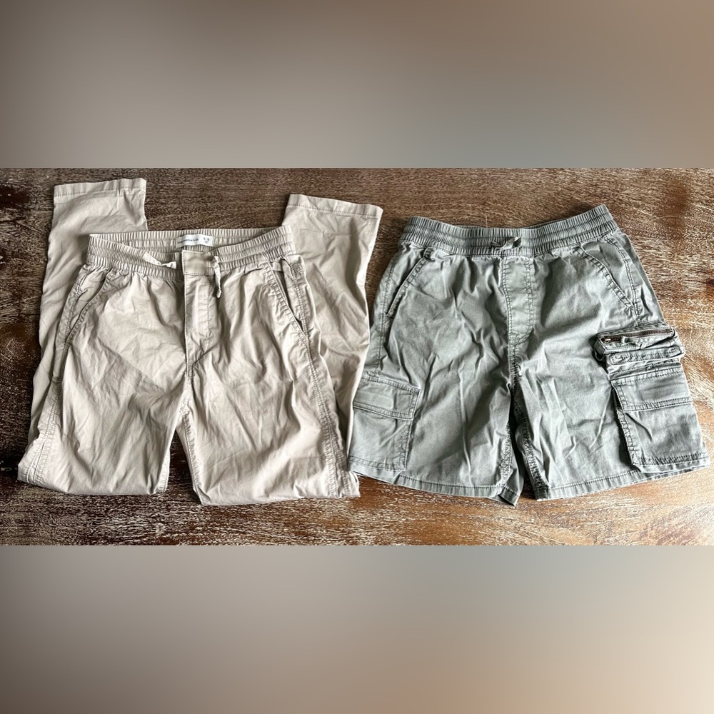 Boys 9/10 Abercrombie Cargo Shorts & Khaki Pant Set